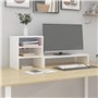 Revera Support pour moniteur blanc 81 x 20 x 30 cm Bois massif de pin