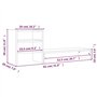 Revera Support pour moniteur blanc 81 x 20 x 30 cm Bois massif de pin