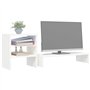 Revera Support pour moniteur blanc 81 x 20 x 30 cm Bois massif de pin