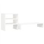 Revera Support pour moniteur blanc 81 x 20 x 30 cm Bois massif de pin