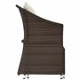 Salon de jardin 2 pcs avec coussins Marron Résine tressée