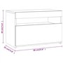 vidaXL Table de Chevet avec Lumières LED Table de Nuit Armoire de Chevet Armoire de Lit Meuble de Chambre Maison Sonoma Gris 60x
