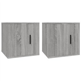 Meubles TV muraux 2 pcs Sonoma gris 40x34