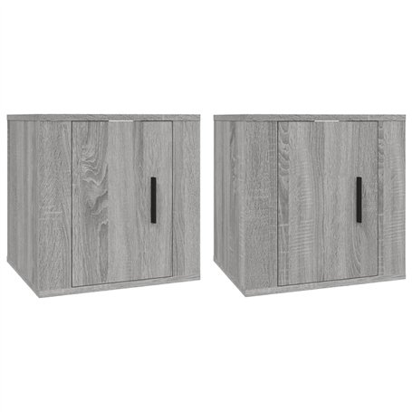 Meubles TV muraux 2 pcs Sonoma gris 40x34