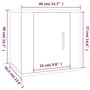 Meubles TV muraux 2 pcs Sonoma gris 40x34,5x40 cm