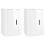 Meubles TV muraux 2 pcs Blanc brillant 40x34