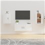 Meubles TV muraux 2 pcs Blanc brillant 40x34,5x60 cm