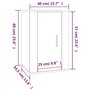 Meubles TV muraux 2 pcs Blanc brillant 40x34,5x60 cm
