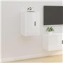 Meubles TV muraux 2 pcs Blanc brillant 40x34,5x60 cm
