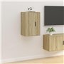 Meubles TV muraux 2 pcs Chêne sonoma 40x34,5x60 cm