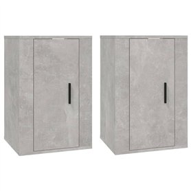 Meubles TV muraux 2 pcs Gris béton 40x34