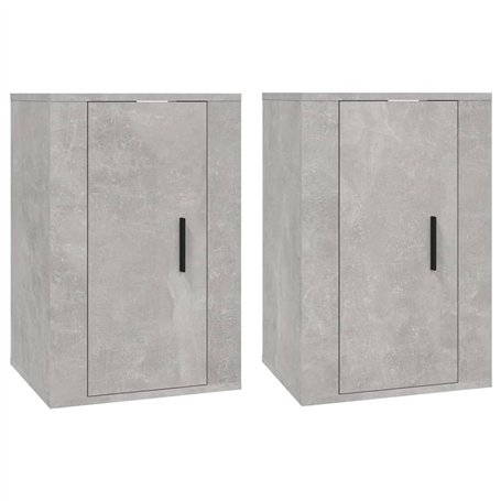 Meubles TV muraux 2 pcs Gris béton 40x34