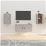 Meubles TV muraux 2 pcs Gris béton 40x34,5x60 cm