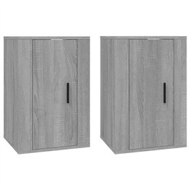 Meubles TV muraux 2 pcs Sonoma gris 40x34