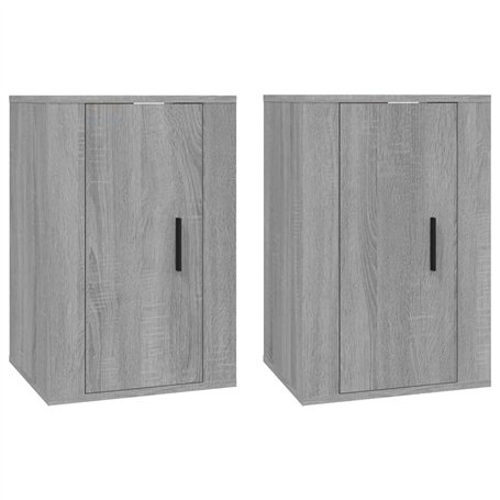 Meubles TV muraux 2 pcs Sonoma gris 40x34