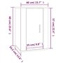 Meubles TV muraux 2 pcs Sonoma gris 40x34,5x60 cm
