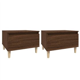 Tavolini 2pz Rovere Marrone 50x46x35cm in Legno Multistrato
