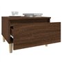 Tavolini 2pz Rovere Marrone 50x46x35cm in Legno Multistrato