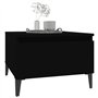 vidaXL Tavolino Nero 50x46x35 cm in Legno Multistrato
