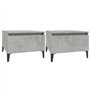 Tavolini 2pz Grigio Cemento 50x46x35 cm in Legno Multistrato