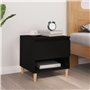 Comodino Nero 50x46x50 cm in Legno Multistrato