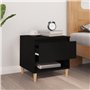 Comodino Nero 50x46x50 cm in Legno Multistrato