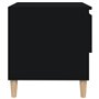 Comodino Nero 50x46x50 cm in Legno Multistrato