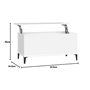 Tavolino da Salotto Bianco 90x44,5x45 cm in Legno Multistrato