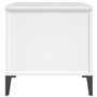 Tavolino da Salotto Bianco 90x44,5x45 cm in Legno Multistrato