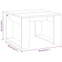 Tavolino Rovere Fumo 50x50x35 cm in Legno Multistrato