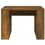 Tavolino Rovere Fumo 50x50x35 cm in Legno Multistrato