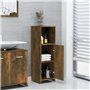 Bussandri Exclusive - Armoire de salle de bain 30x30x95 cm bois fumé chêne