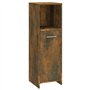 Bussandri Exclusive - Armoire de salle de bain 30x30x95 cm bois fumé chêne