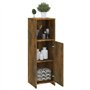 Bussandri Exclusive - Armoire de salle de bain 30x30x95 cm bois fumé chêne