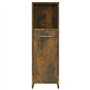 Bussandri Exclusive - Armoire de salle de bain 30x30x95 cm bois fumé chêne