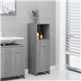 Bussandri Exclusive - Armoire de salle de bain 30x30x95 cm bois traité gris sonoma chêne