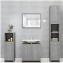 Bussandri Exclusive - Armoire de salle de bain 30x30x95 cm bois traité gris sonoma chêne
