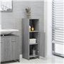 Bussandri Exclusive - Armoire de salle de bain 30x30x95 cm bois traité gris sonoma chêne