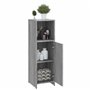 Bussandri Exclusive - Armoire de salle de bain 30x30x95 cm bois traité gris sonoma chêne