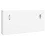 vidaXL Armoire à clés Blanc 40x8,5x20 cm Bois d'ingénierie et Acier, étagère Murale, présentoir, étagère Suspendue, étagère Flot