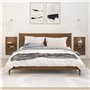 Mensole da Letto a Parete 2 pz Miele Legno Massello di Pino