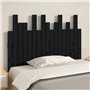 vidaXL Testiera da Parete Nera 108x3x80 cm in Legno Massello di Pino