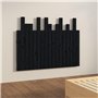 vidaXL Testiera da Parete Nera 108x3x80 cm in Legno Massello di Pino