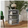 Mobiletto Laterale Grigio Sonoma 35x35x55 cm Legno Multistrato