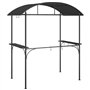 vidaXL Gazebo BBQ et étagères latérales Anthracite 220x115x230cm Acier, abri pour Barbecue, auvent pour Barbecue, pergola pour B