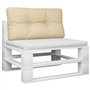 vidaXL Coussin de Palette Beige 70x40x12 cm Tissu