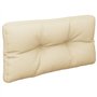 vidaXL Coussin de Palette Beige 70x40x12 cm Tissu