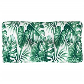 vidaXL Coussin de Palette Motif de Feuilles 70x40x12 cm Tissu