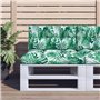 vidaXL Coussin de Palette Motif de Feuilles 70x40x12 cm Tissu