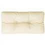 vidaXL Coussin de Palette crème 80x40x12 cm Tissu